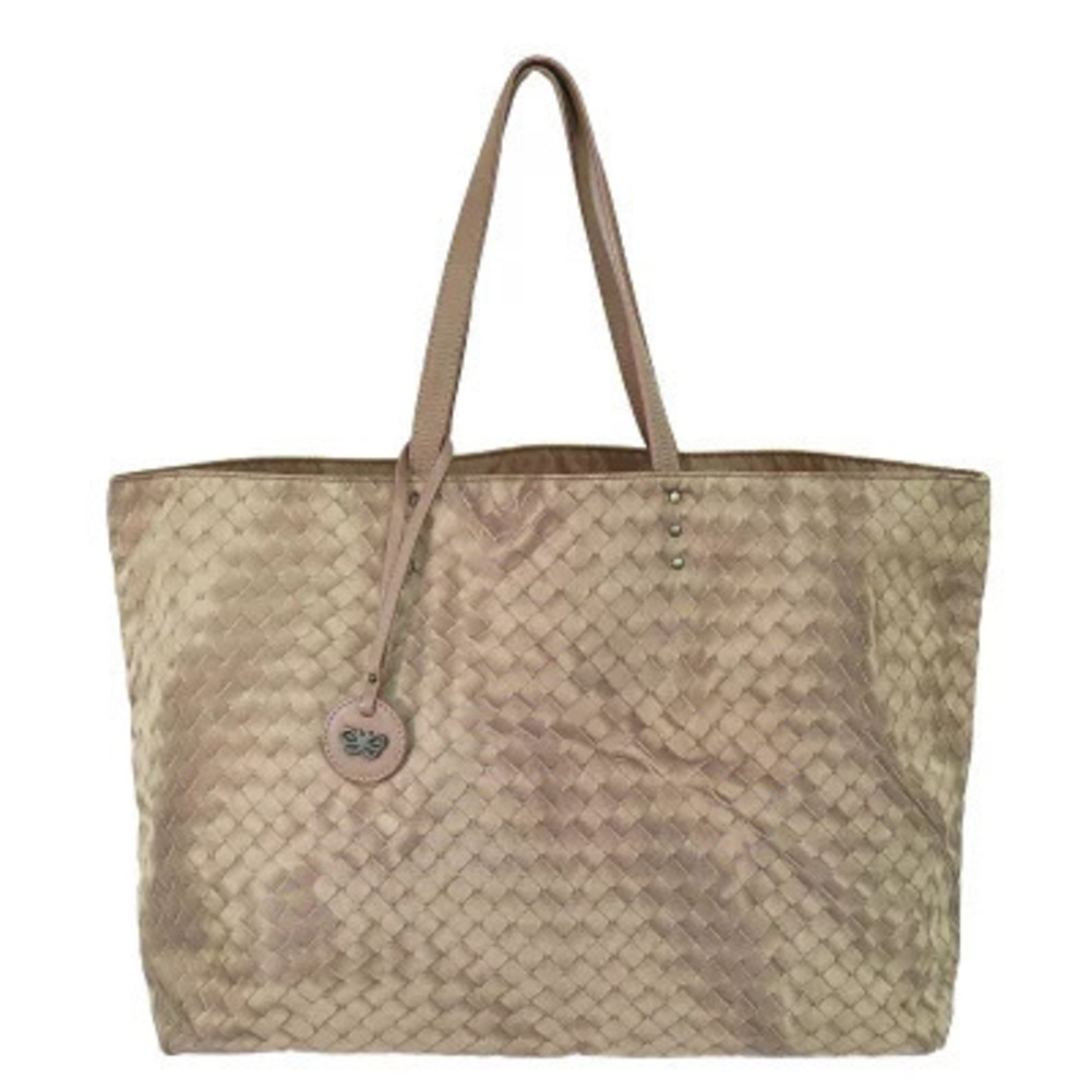 Bottega Veneta Intreccio Illusion Tote Bag Handbag Beige Pink Tan